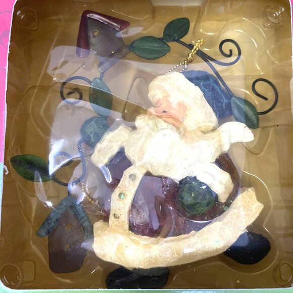 Costco Whimsical Ornament Rustic Country Farmhouse Santa And Birdhouse - Picture 7 of 9